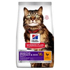 Hill's SCIENCE PLAN Adult Sensitive Stomach&Skin Сухий корм для котів із чутливим травленням та шкірою, з куркою, 0,3 кг Hill's SCIENCE PLAN Adult Sensitive Stomach&Skin Сухий корм для котів із чутливим травленням та шкірою, з куркою, 0,3 кг