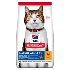 Hill's SCIENCE PLAN Mature Adult 7+ Сухий корм для зрілих котів від 7 років, з куркою, 1,5 кг