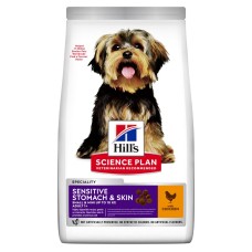 Hill’s SCIENCE PLAN Adult Sensitive Stomach&Skin Small&MIni Сухий корм при чутливому шлунку та шкірі для дорослих малих і мініатюрних собак, з куркою, 1,5 кг