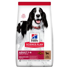 Hill’s SCIENCE PLAN Adult Medium Breed Сухий корм для дорослих собак середніх порід, з ягням і рисом, 14 кг