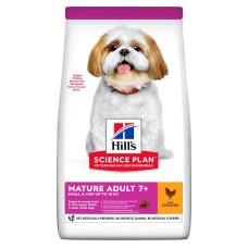 Hill’s SCIENCE PLAN Mature Adult 7+ Small&Mini Сухий корм для зрілих малих і мініатюрних собак від 7 років, з куркою, 0,3 кг