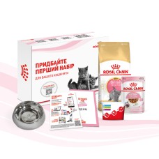 Перший набір для кошенят ROYAL CANIN KITTEN BRITISH SHORTHAIR 0.4 кг + вологий корм 0.085 кг