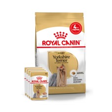 Корм для дорослих собак ROYAL CANIN YORKSHIRE ADULT 1.5кг + 4 паучі вологого корму у подарунок