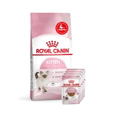 Корм для кошенят ROYAL CANIN KITTEN 2кг + 4 паучі вологого корму у подарунок
