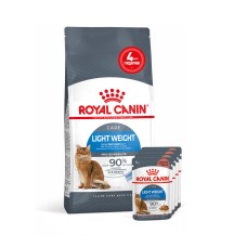 Корм для котів ROYAL CANIN LIGHT WEIGHT CARE 1.5кг + 4 паучі вологого корму у подарунок